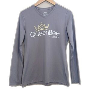 Asics Gray Running Long Sleeve Tee Medium